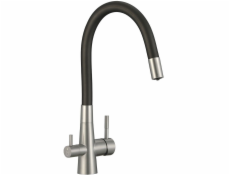 Laveo Riveco - volně stojací dřezová baterie s flexibilním výtokem a systémem filtrace vody