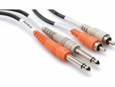 Hosa Kabel jack 6,3 mm x2 - RCA (cinch) x2 4m černý (CPR-204)