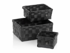 KELA Sada košíků Neo PP plast černá 3 ks KL-24485