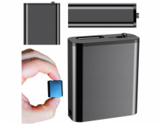 Luxury Mini špionážní hlasový záznamník, malý 16GB, detekce DSP, magnet, přívěsek na klíče, HQ