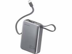4smarts Powerbanka Pocket Dual Cord 20000mAh 22,5W s vestavěným USB-C kabelem 15cm šedá