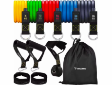 Trizand Tréninkový pás 22716 různých úrovní odporu v sadě 5 vícebarevných kusů