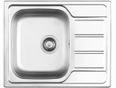 Pyramis Jednodřez s odkapávačem Athena 62 x 50 cm 1B 1D ocelová lněná úprava (100187701)