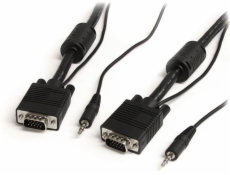 StarTech Kabel D-Sub (VGA) - D-Sub (VGA) + Jack 3,5 mm 5m černý (MXTHQMM5MA)
