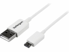 StarTech Kabel USB-A na microUSB 0,5 m bílý (USBPAUB50CMW)