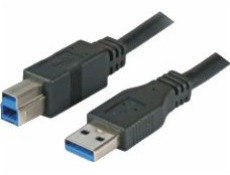 Mcab kabel USB-A - USB-B 3m černý (7300036)