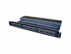 STP patchpanel, Cat.6, 24-Port s vyviazaním