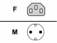 Cable powercord (D, ..), 1.8m, grey