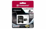 Transcend microSDHC 8GB class 10 + adapter TS8GUSDHC10