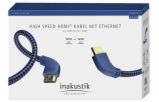 in-akustik Premium HDMI kabel m. Ethernet 90° uhol 2,0 m