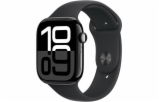 Hodinky Apple Watch Series 10 GPS + Cellular 46mm Jet Black Aluminium Case with Black Sport Band - M/L